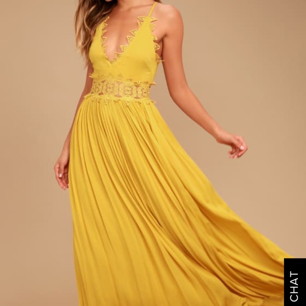 Yellow maxi dress